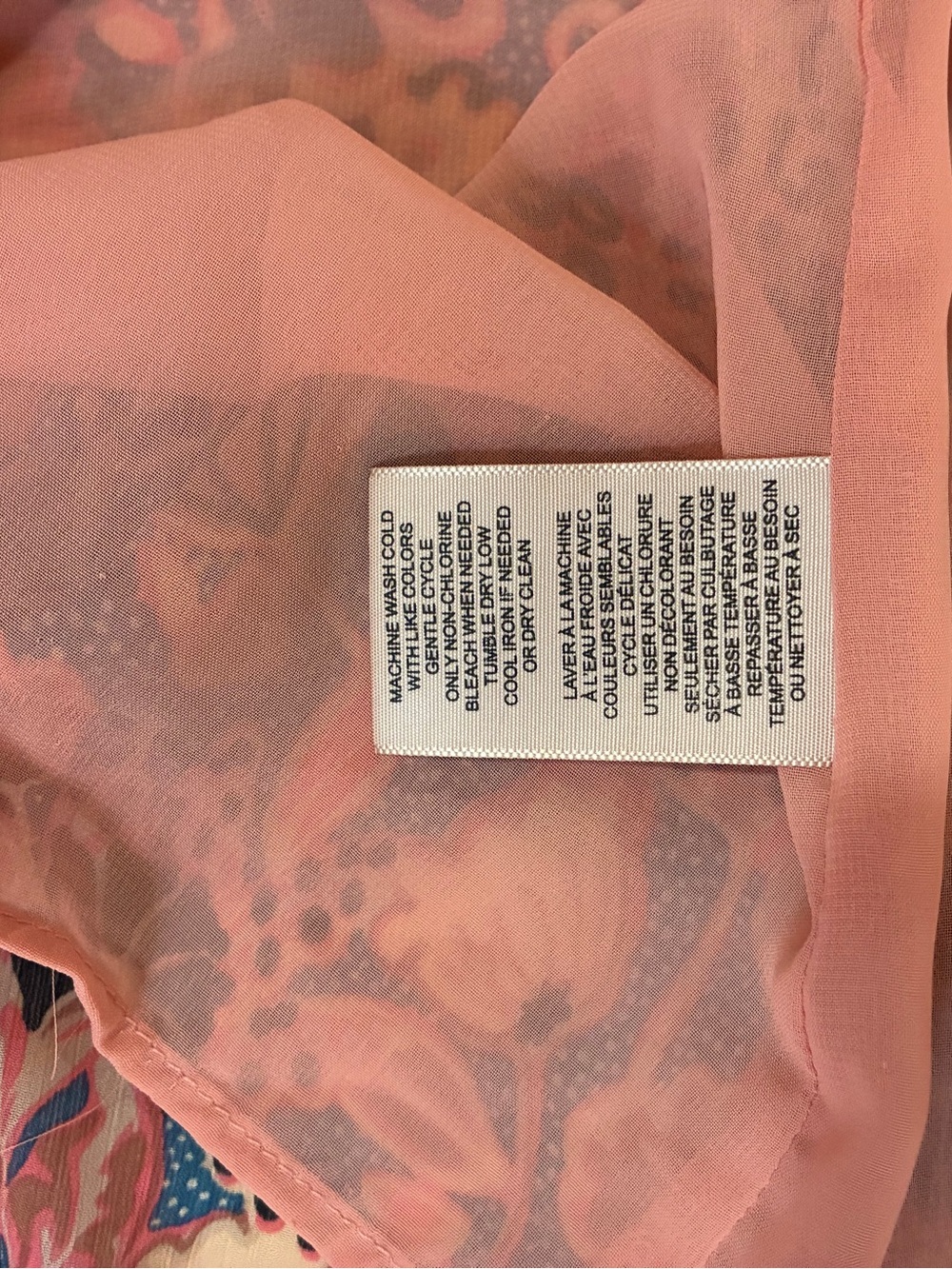 Philosophy Pink & Navy Floral Ruffle Sleeve Blouse - Picture 4 of 6